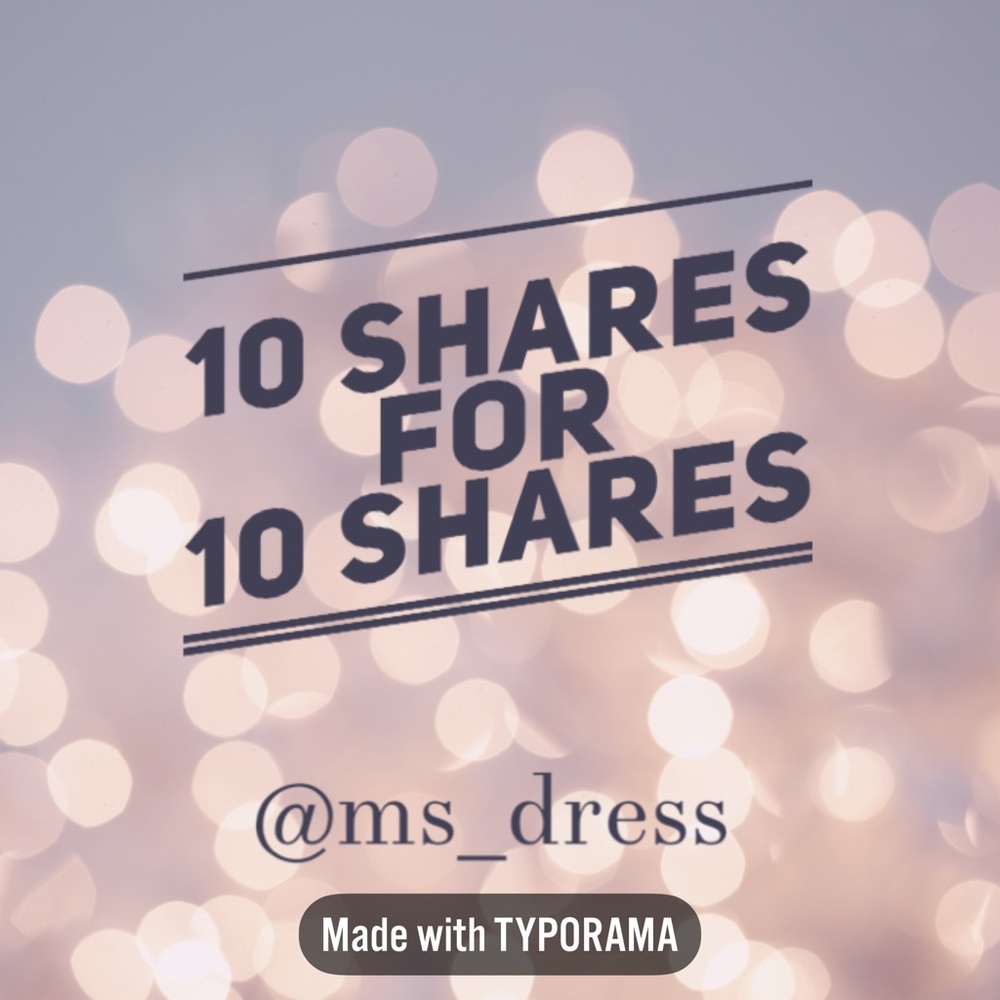 Comment after you share! Share the ❤️